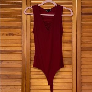 Burgundy bodysuit